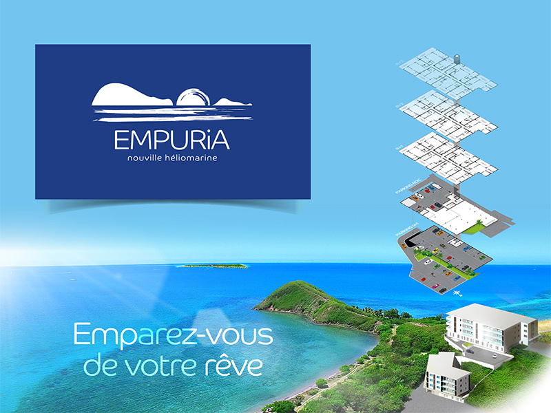 Bien Immobilier Plaquette Brochure Résidence Plan isométrique appartements étages Vente Location Vue Mer