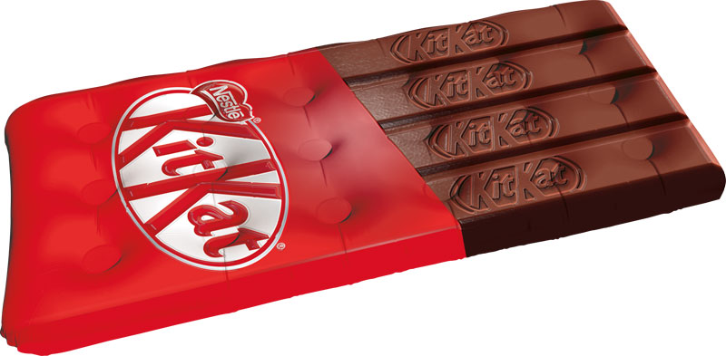 KitKat Matelas Gonfable Goodies Publicité par l'objet Piscine Mer Plage pause Break Moelleux Confortable